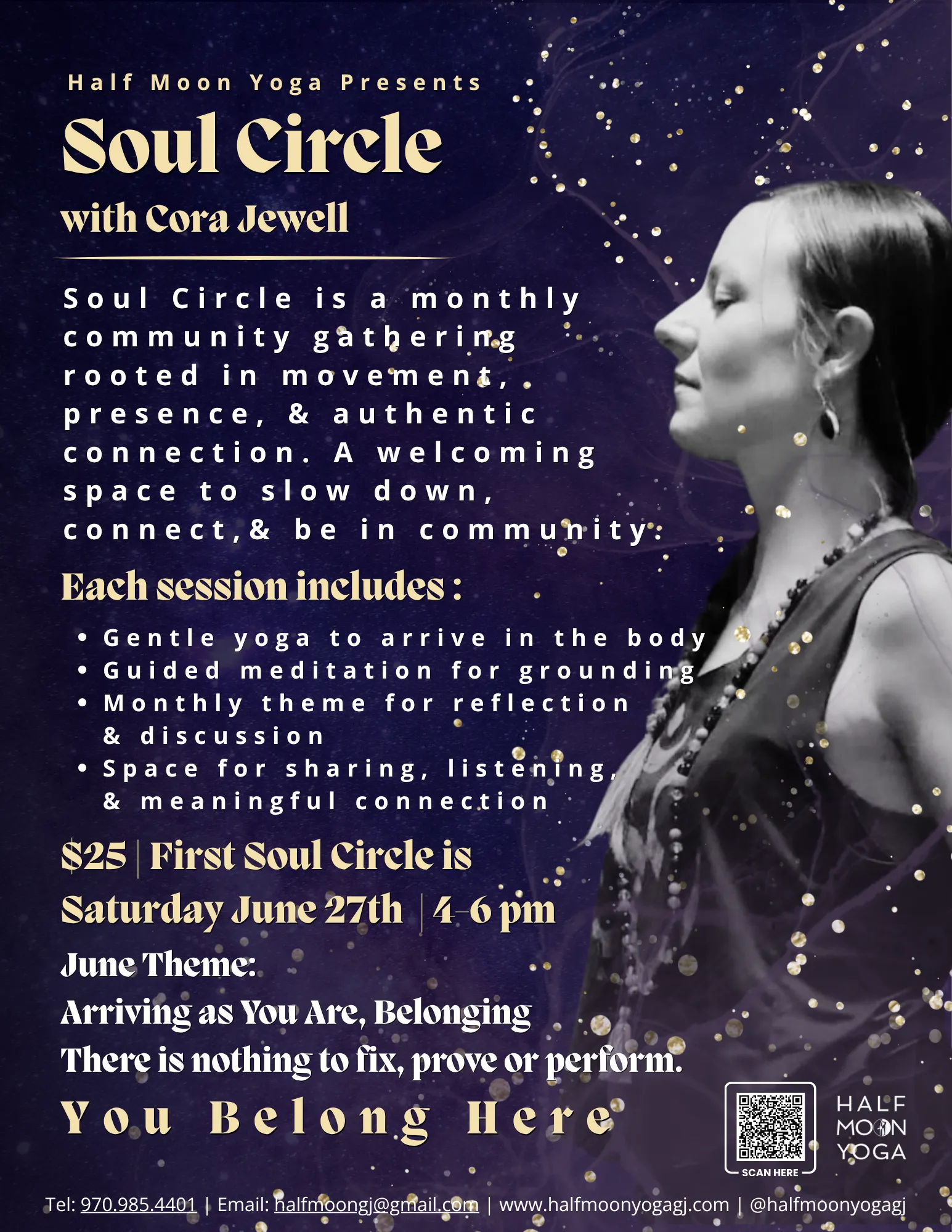 June Soul Circle flyer: Arriving as You Are — Belonging